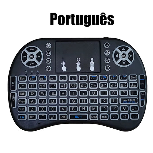 2.4G Air Mouse with Touchpad Keyboard I8 Arabic French Spanish Russian Backlit Mini Wireless Keyboar...