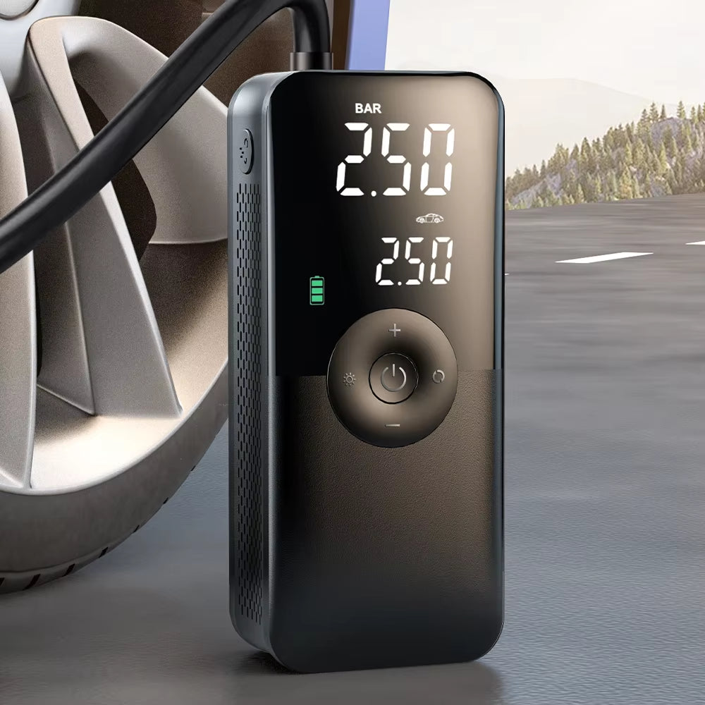 Rechargeable Tire Inflator Digital Cordless Car Tyre Inflator for Motocycle Bicycle Balls Por...