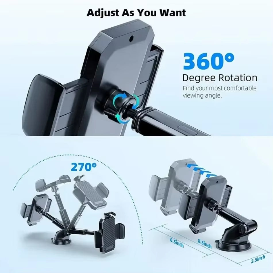 360° Windshield Car Phone Holder Car Dashboard Mobile Cell Support Bracket  Sucker for Ipho...