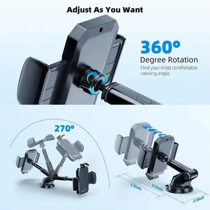 360° Windshield Car Phone Holder Car Dashboard Mobile Cell Support Bracket  Sucker for Ipho...
