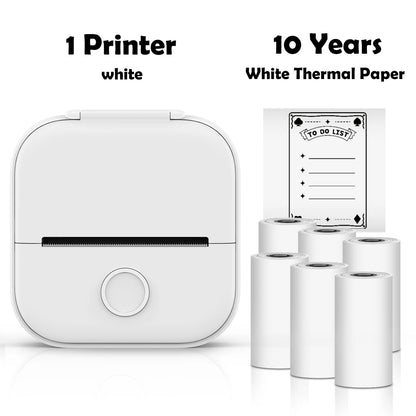 T02 Mini Thermal Printer - Portable Bluetooth Pocket Printer for Stickers, Photos, and Notes