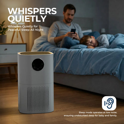 Advanced Air Purifier for Home Allergies and Pet Hair with H13 True HEPA Filter and 25dB Quiet Operation