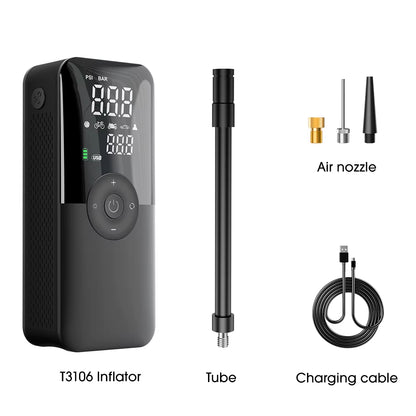 Rechargeable Tire Inflator Digital Cordless Car Tyre Inflator for Motocycle Bicycle Balls Por...