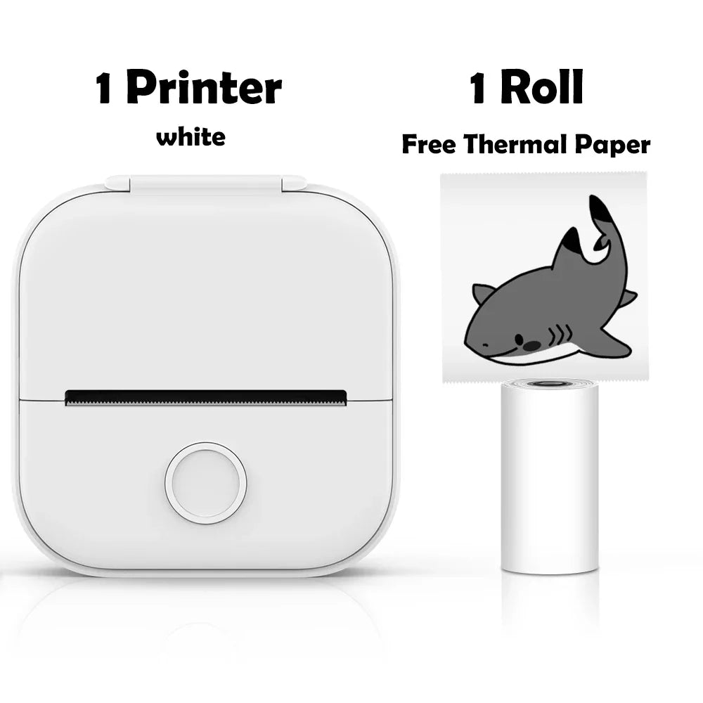 T02 Wireless Mini Thermal Printer - Portable Adhesive Sticker Printer for DIY Projects