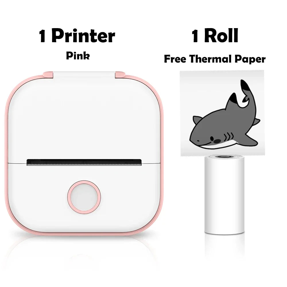 T02 Wireless Mini Thermal Printer - Portable Adhesive Sticker Printer for DIY Projects