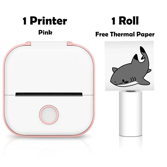 T02 Wireless Mini Thermal Printer - Portable Adhesive Sticker Printer for DIY Projects